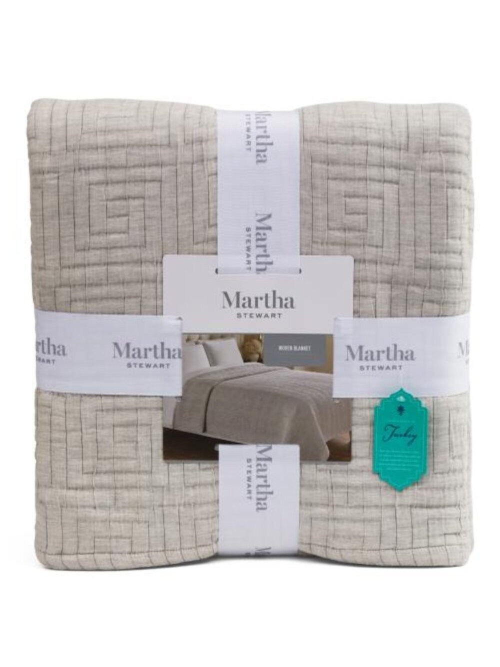 MARTHA STEWART Grey Textured Blanket